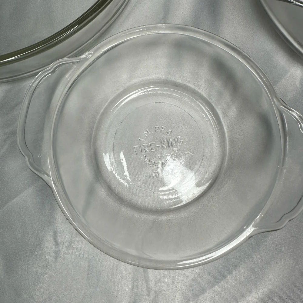 Vintage Fire King 8oz Custurd Dish + 2 Fire King Casserole Dishes
